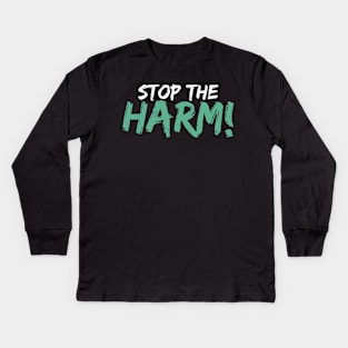 'Stop The Harm' Social Inclusion Shirt Kids Long Sleeve T-Shirt